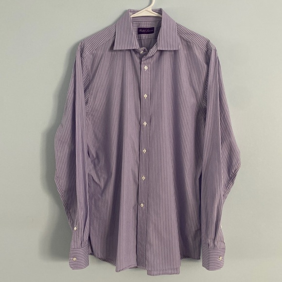Ralph Lauren Purple Label Other - Ralph Lauren Purple Label Shirt Mens 16.5 Large Striped Dress Button Up Classic